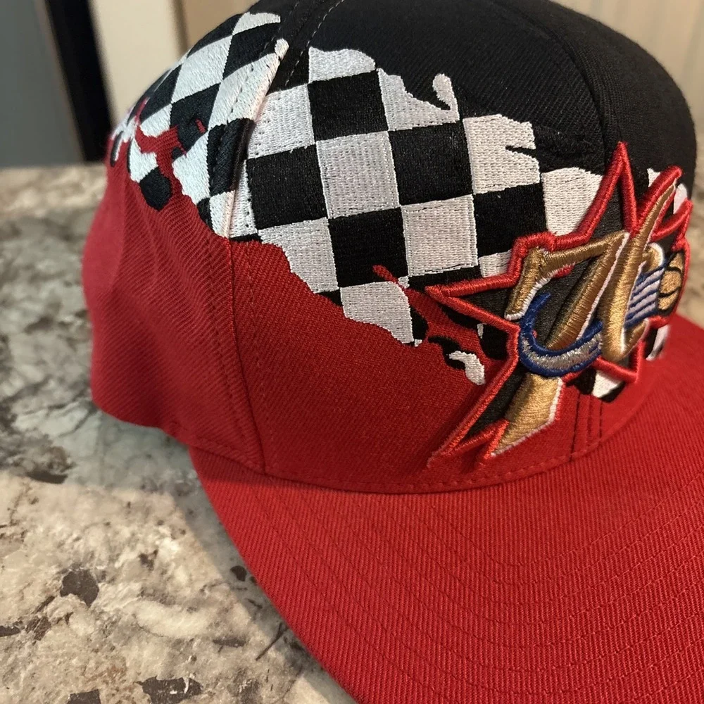 Mitchell & Ness Philadelphia 76ers Checkered Snapback Hat‎ 2018 VGUC